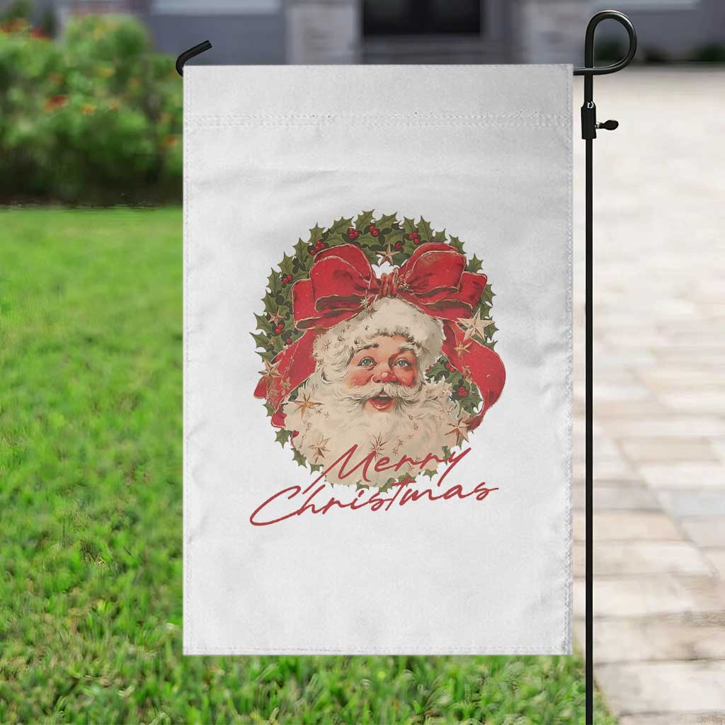 Merry Christmas Vintage Retro Santa Claus Coquette Garden Flag TS11 Print Your Wear