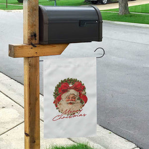 Merry Christmas Vintage Retro Santa Claus Coquette Garden Flag TS11 Print Your Wear