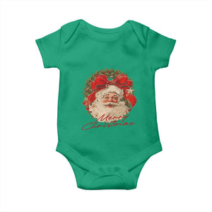 Merry Christmas Vintage Retro Santa Claus Coquette Baby Onesie TS11 Irish Green Print Your Wear