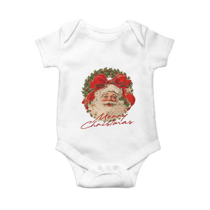 Merry Christmas Vintage Retro Santa Claus Coquette Baby Onesie TS11 White Print Your Wear