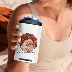 Merry Christmas Vintage Retro Santa Claus Coquette 4 in 1 Can Cooler Tumbler TS11 Print Your Wear