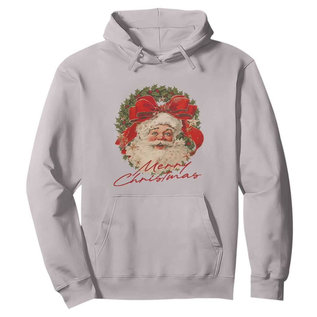 Merry Christmas Vintage Retro Santa Claus Coquette Hoodie TS11 Ice Gray Print Your Wear
