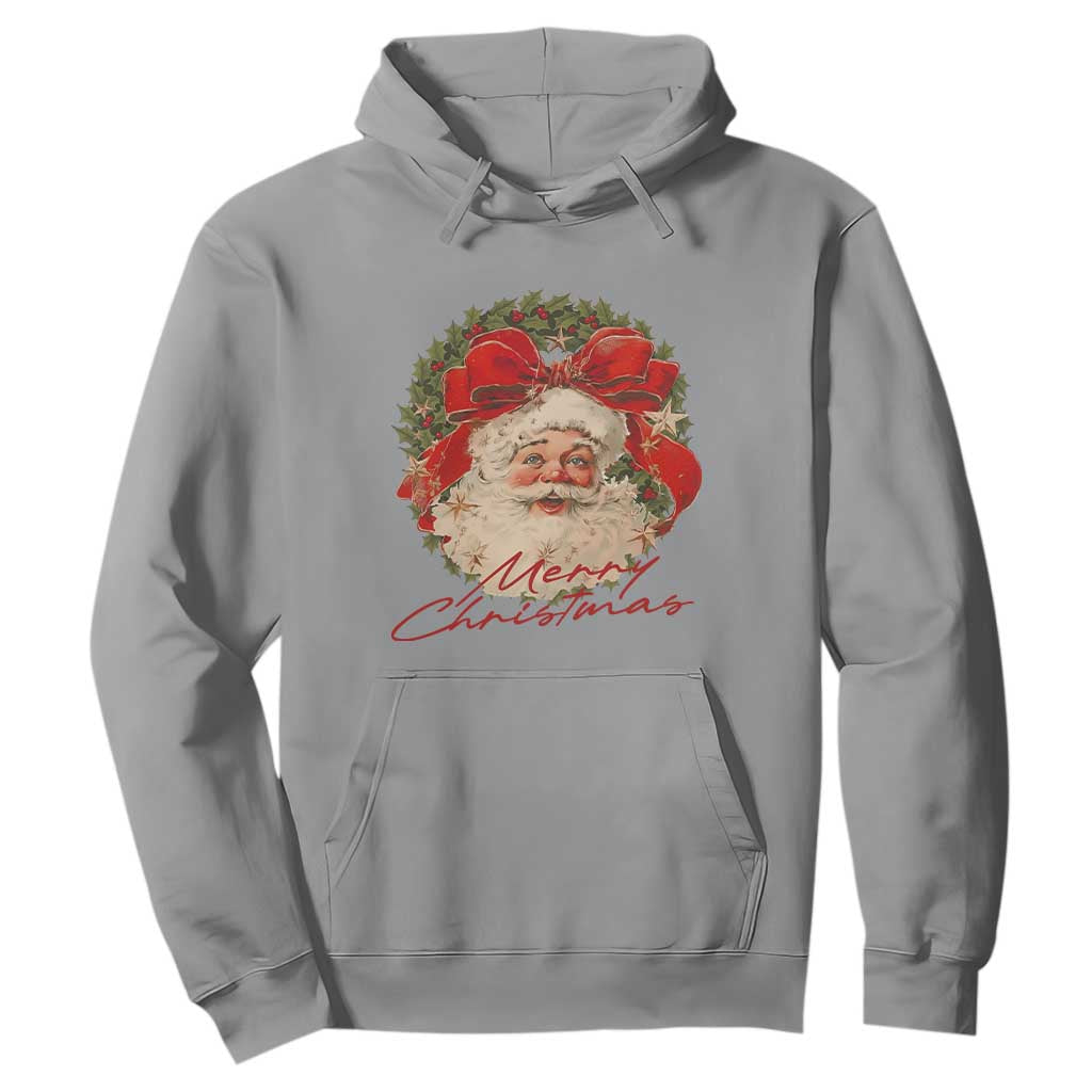 Merry Christmas Vintage Retro Santa Claus Coquette Hoodie TS11 Sport Gray Print Your Wear