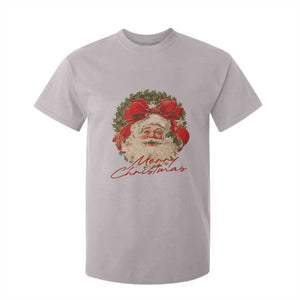 Merry Christmas Vintage Retro Santa Claus Coquette T Shirt For Kid TS11 Ice Gray Print Your Wear