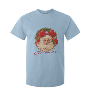 Merry Christmas Vintage Retro Santa Claus Coquette T Shirt For Kid TS11 Light Blue Print Your Wear