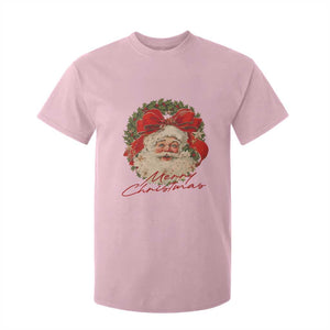Merry Christmas Vintage Retro Santa Claus Coquette T Shirt For Kid TS11 Light Pink Print Your Wear