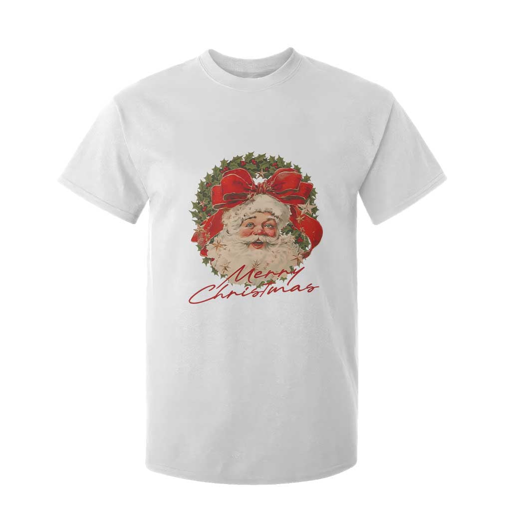 Merry Christmas Vintage Retro Santa Claus Coquette T Shirt For Kid TS11 White Print Your Wear