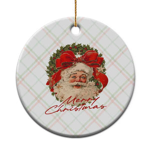 Merry Christmas Vintage Retro Santa Claus Coquette Ceramic Ornament TS11 1pc Christmas Plaid Print Your Wear