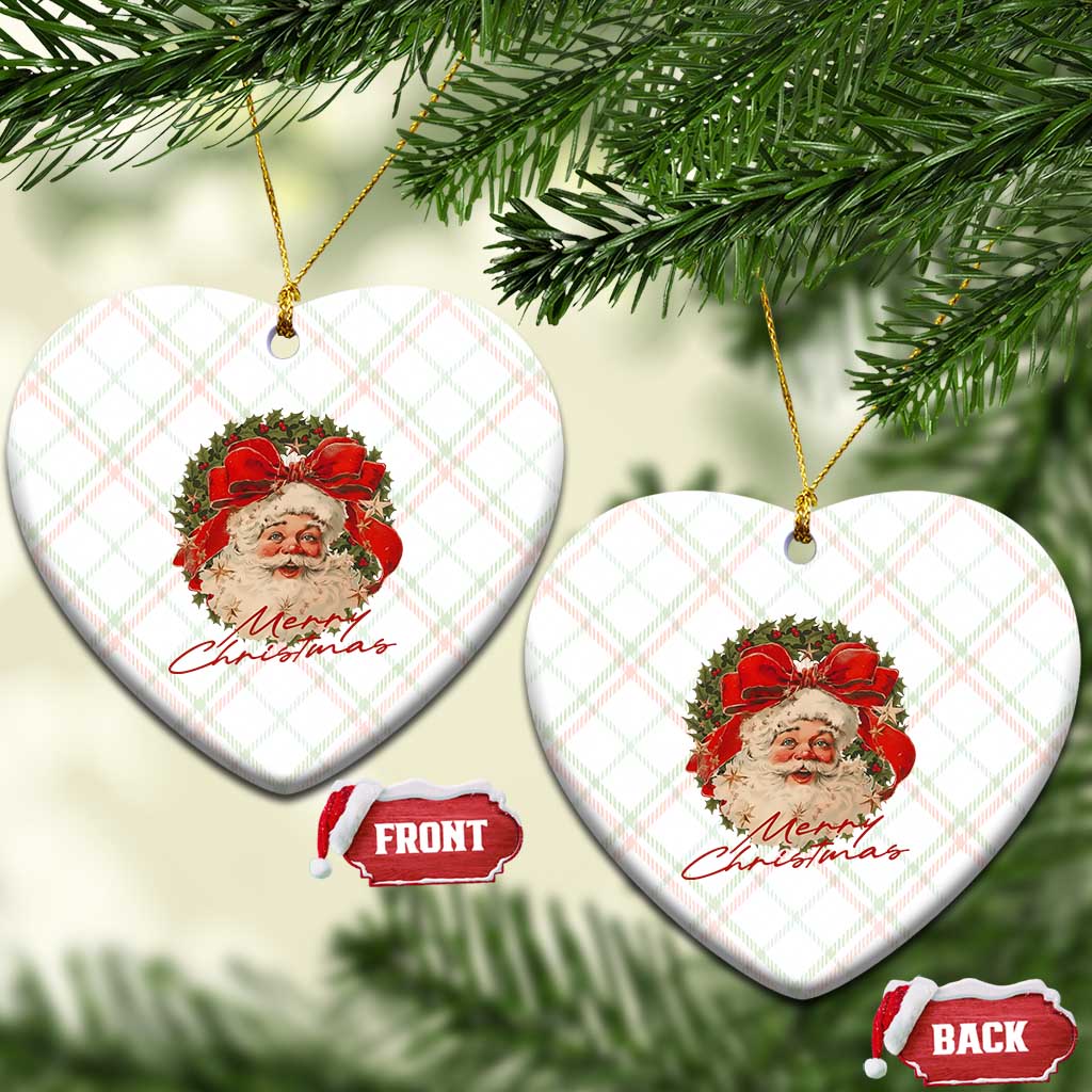 Merry Christmas Vintage Retro Santa Claus Coquette Ceramic Ornament TS11 Print Your Wear