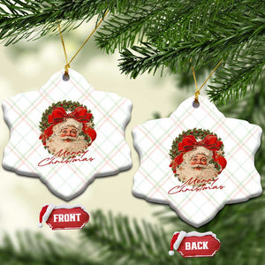 Merry Christmas Vintage Retro Santa Claus Coquette Ceramic Ornament TS11 Print Your Wear