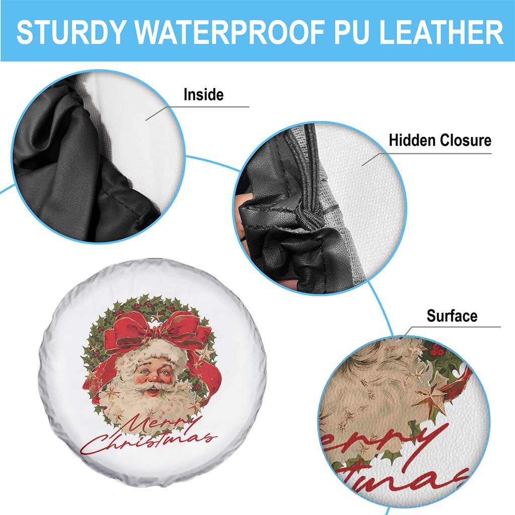 Merry Christmas Vintage Retro Santa Claus Coquette Spare Tire Cover TS11 Print Your Wear