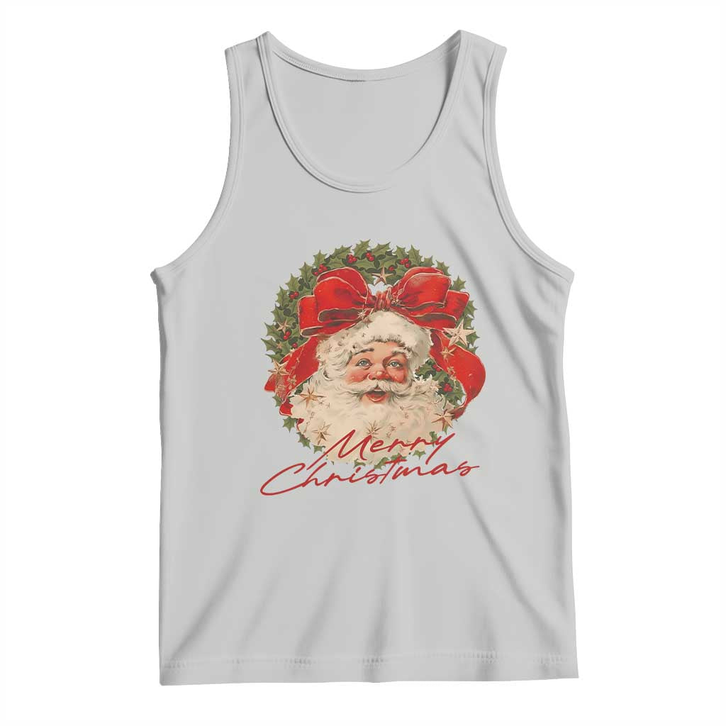 Merry Christmas Vintage Retro Santa Claus Coquette Tank Top TS11 Ash Print Your Wear