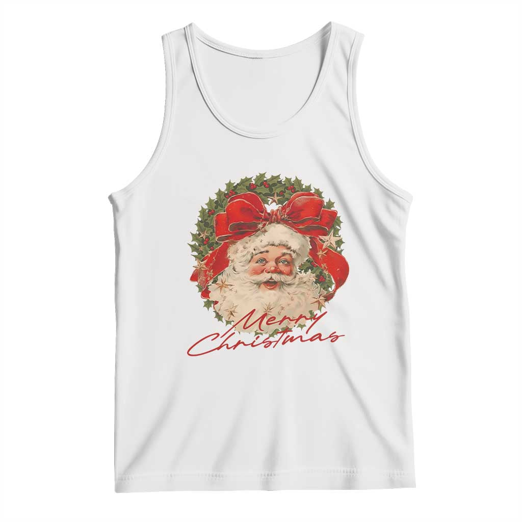 Merry Christmas Vintage Retro Santa Claus Coquette Tank Top TS11 White Print Your Wear