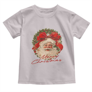 Merry Christmas Vintage Retro Santa Claus Coquette Toddler T Shirt TS11 Ice Gray Print Your Wear