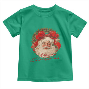 Merry Christmas Vintage Retro Santa Claus Coquette Toddler T Shirt TS11 Irish Green Print Your Wear