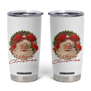 Merry Christmas Vintage Retro Santa Claus Coquette Tumbler Cup TS11 White Print Your Wear