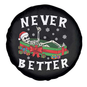 Funny Halloween Christmas Never Better Spare Tire Cover Xmas Skeleton Coffin TS11 Print Your Wear