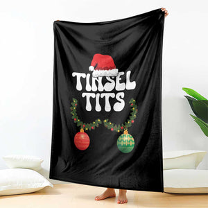 Christmas Tinsel Tits Throw Blanket Funny Xmas Couple Matching TS11 Print Your Wear