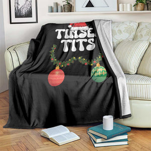 Christmas Tinsel Tits Throw Blanket Funny Xmas Couple Matching TS11 Print Your Wear