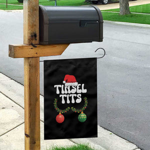 Christmas Tinsel Tits Garden Flag Funny Xmas Couple Matching TS11 Print Your Wear