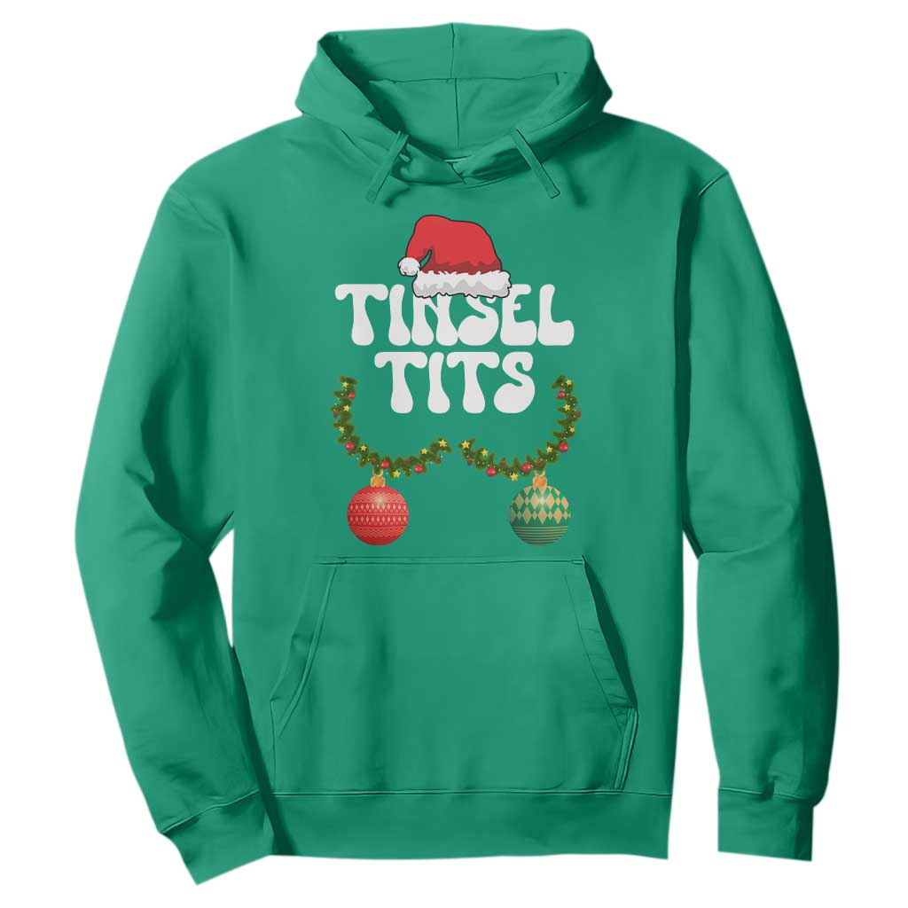 Christmas Tinsel Tits Hoodie Funny Xmas Couple Matching TS11 Irish Green Print Your Wear