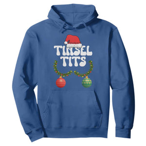Christmas Tinsel Tits Hoodie Funny Xmas Couple Matching TS11 Royal Blue Print Your Wear