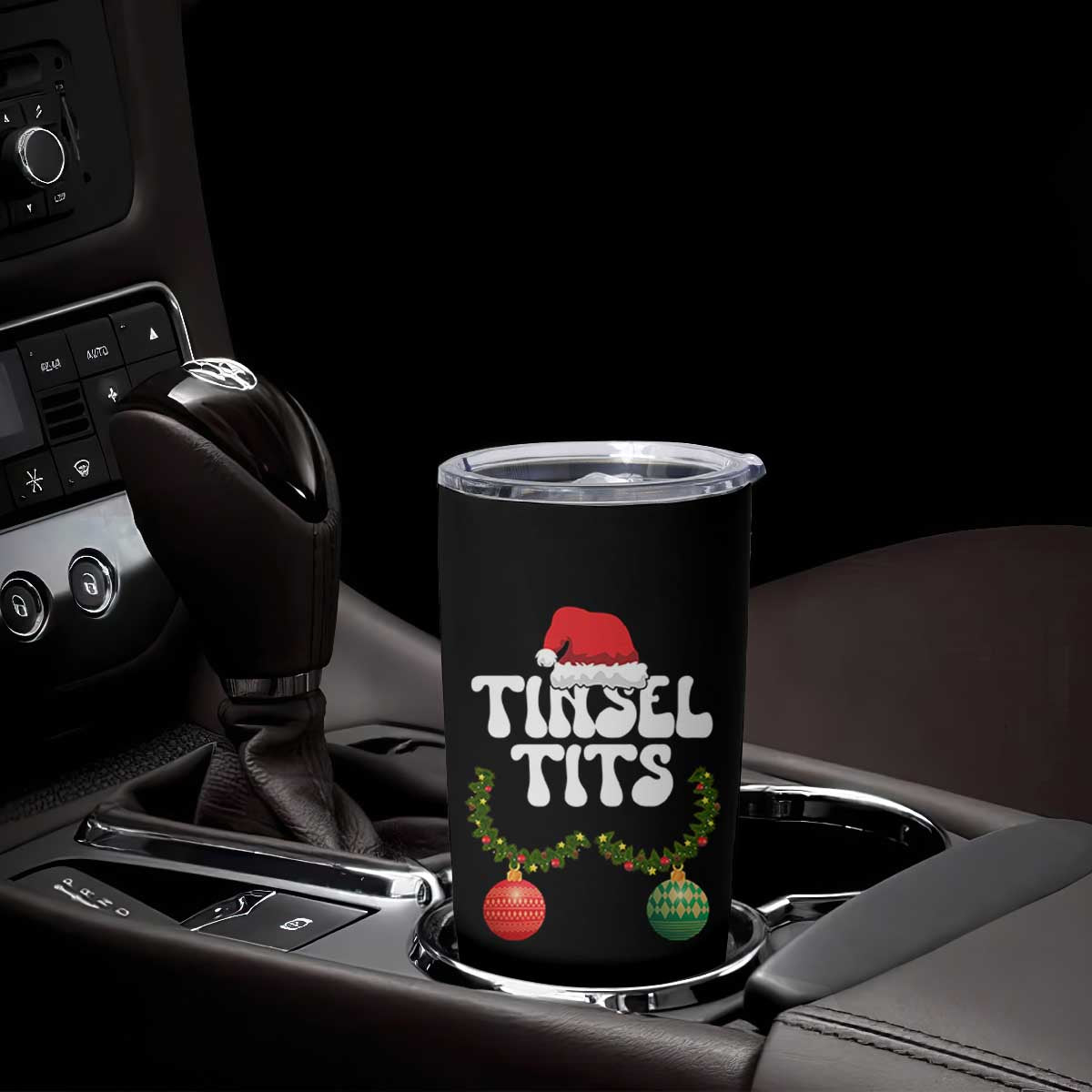 Christmas Tinsel Tits Tumbler Cup Funny Xmas Couple Matching TS11 Print Your Wear