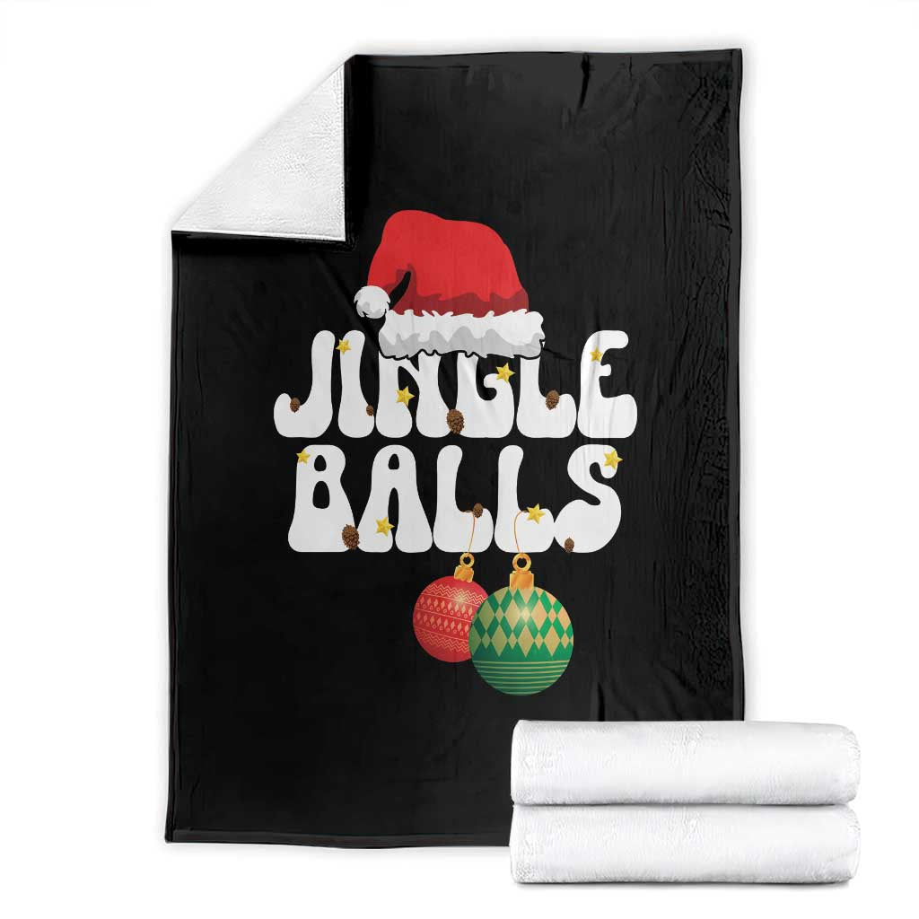 Christmas Jingle Balls Throw Blanket Funny Xmas Couple Matching TS11 Black Print Your Wear