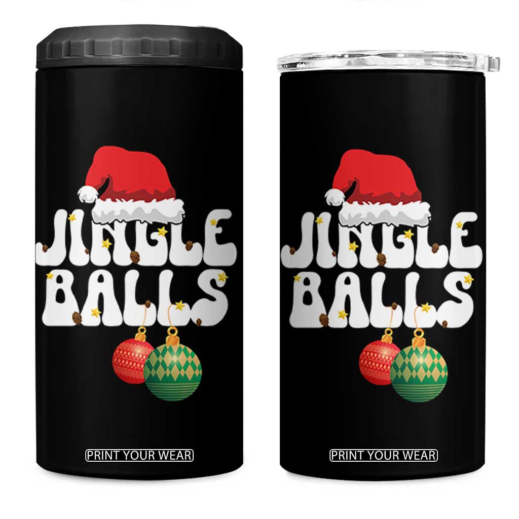 Christmas Jingle Balls 4 in 1 Can Cooler Tumbler Funny Xmas Couple Matching TS11 One Size: 16 oz Black Print Your Wear