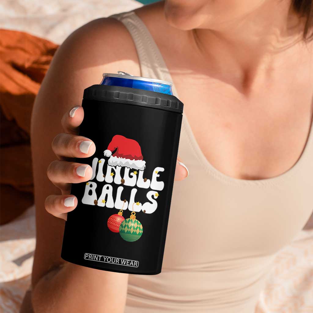 Christmas Jingle Balls 4 in 1 Can Cooler Tumbler Funny Xmas Couple Matching TS11 Print Your Wear