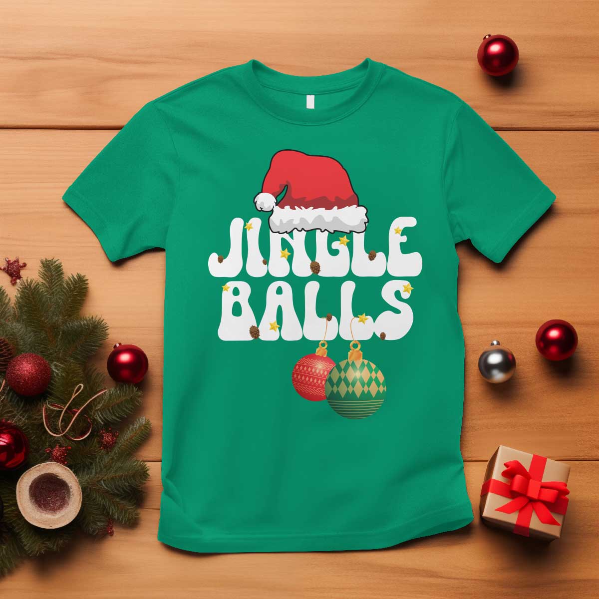 Christmas Jingle Balls T Shirt Funny Xmas Couple Matching TS11 Irish Green Print Your Wear