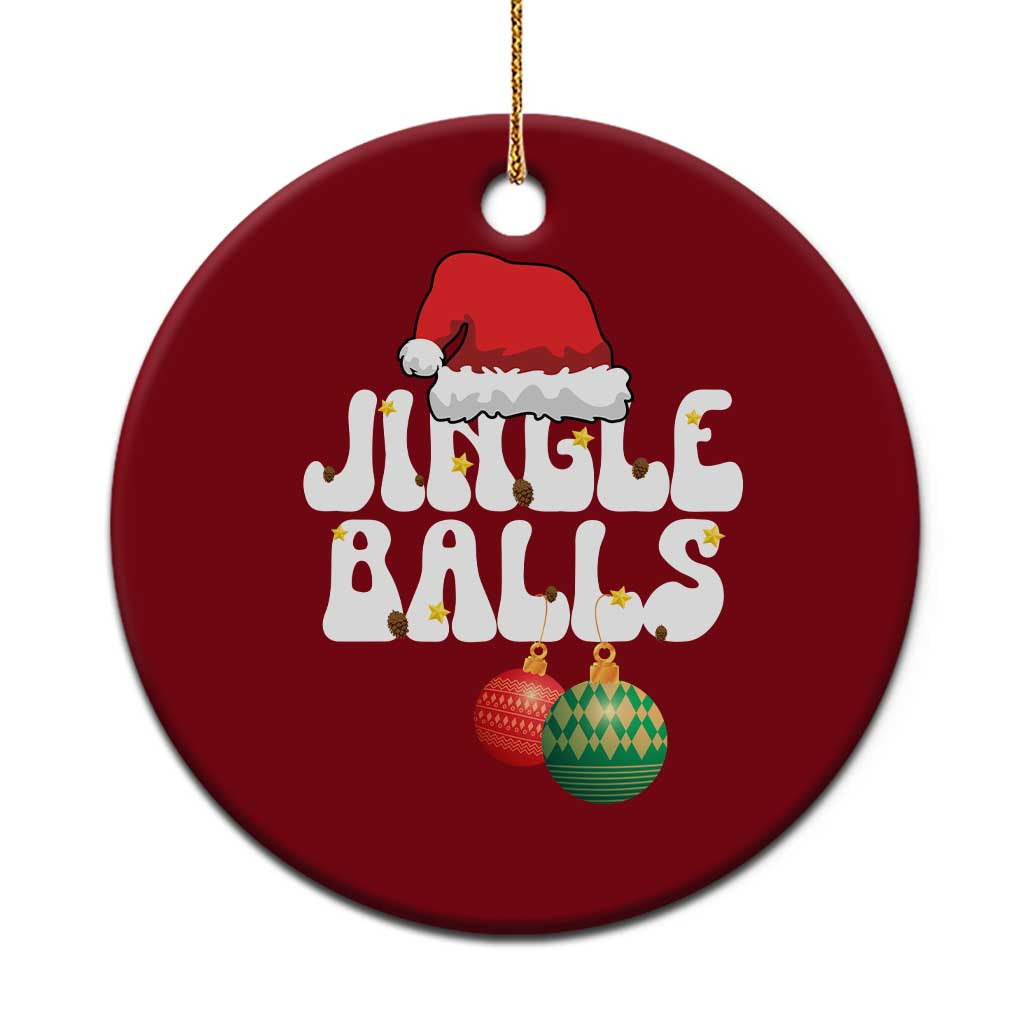 Christmas Jingle Balls Ceramic Ornament Funny Xmas Couple Matching TS11 1pc Red Print Your Wear
