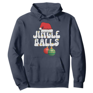Christmas Jingle Balls Hoodie Funny Xmas Couple Matching TS11 Navy Print Your Wear