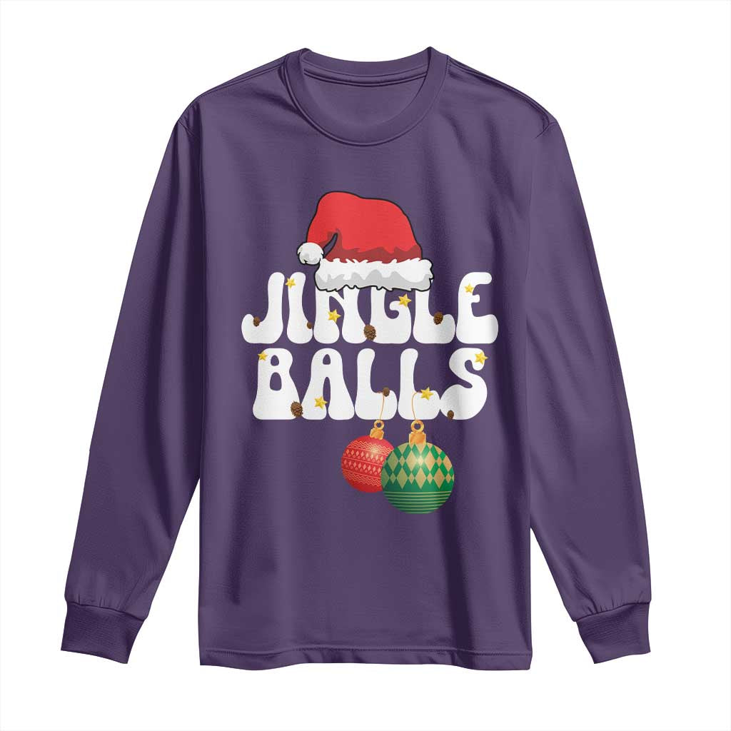 Christmas Jingle Balls Long Sleeve Shirt Funny Xmas Couple Matching TS11 Purple Print Your Wear