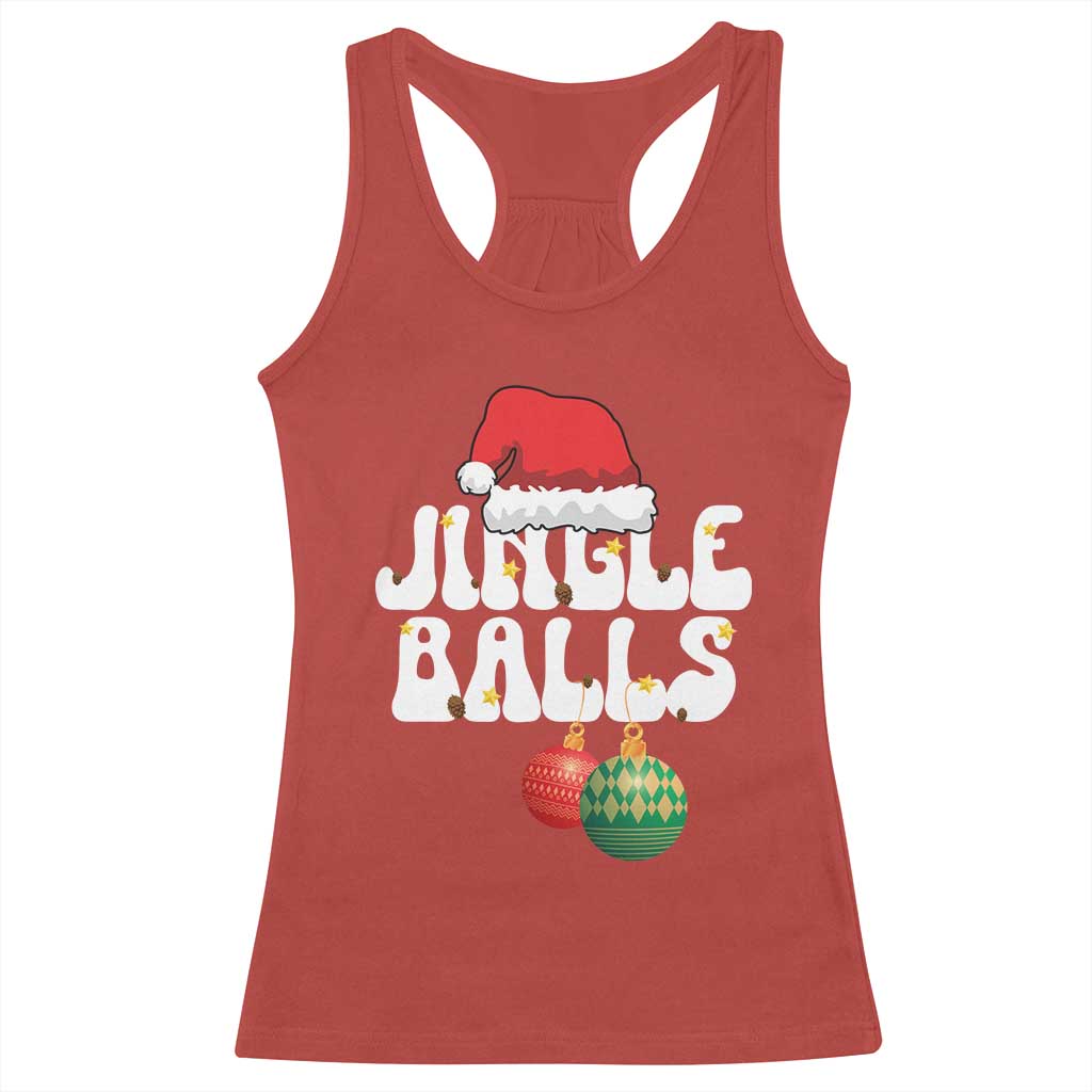 Christmas Jingle Balls Racerback Tank Top Funny Xmas Couple Matching TS11 Red Print Your Wear