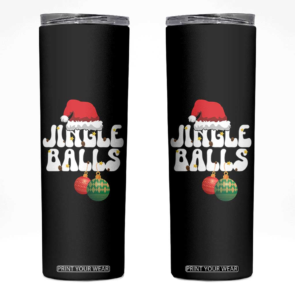 Christmas Jingle Balls Skinny Tumbler Funny Xmas Couple Matching TS11 Black Print Your Wear