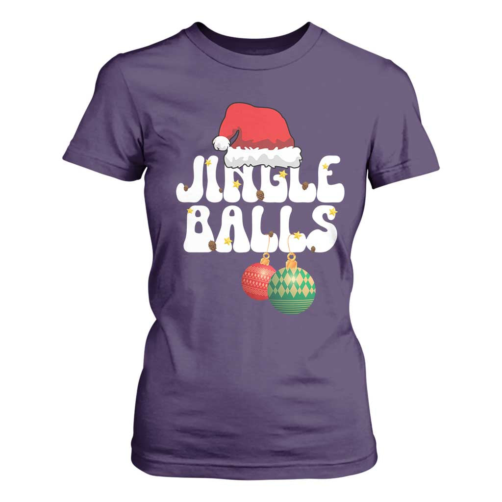 Christmas Jingle Balls T Shirt For Women Funny Xmas Couple Matching TS11 Purple Print Your Wear