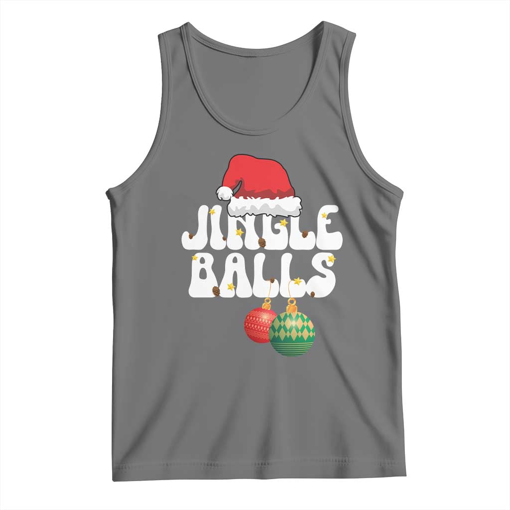 Christmas Jingle Balls Tank Top Funny Xmas Couple Matching TS11 Black Heather Print Your Wear
