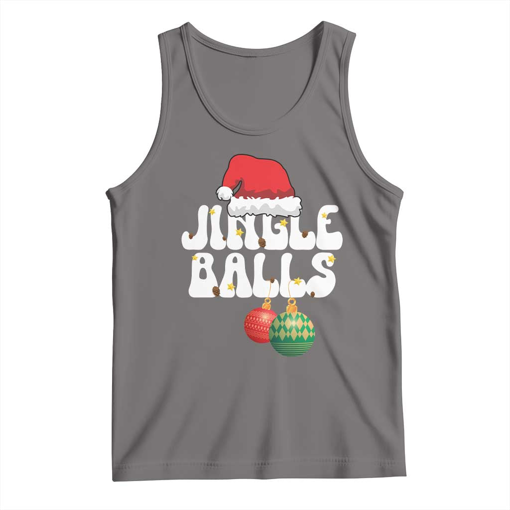 Christmas Jingle Balls Tank Top Funny Xmas Couple Matching TS11 Deep Heather Print Your Wear
