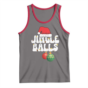 Christmas Jingle Balls Tank Top Funny Xmas Couple Matching TS11 Deep Heather Red Print Your Wear