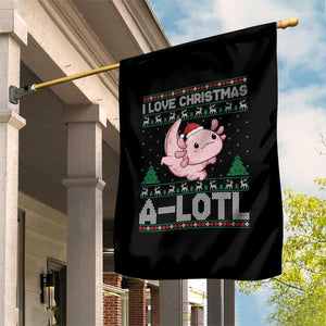 Funny Christmas Axolotl Garden Flag I Love Christmas A Lotl Xmas Salamander TS11 Print Your Wear