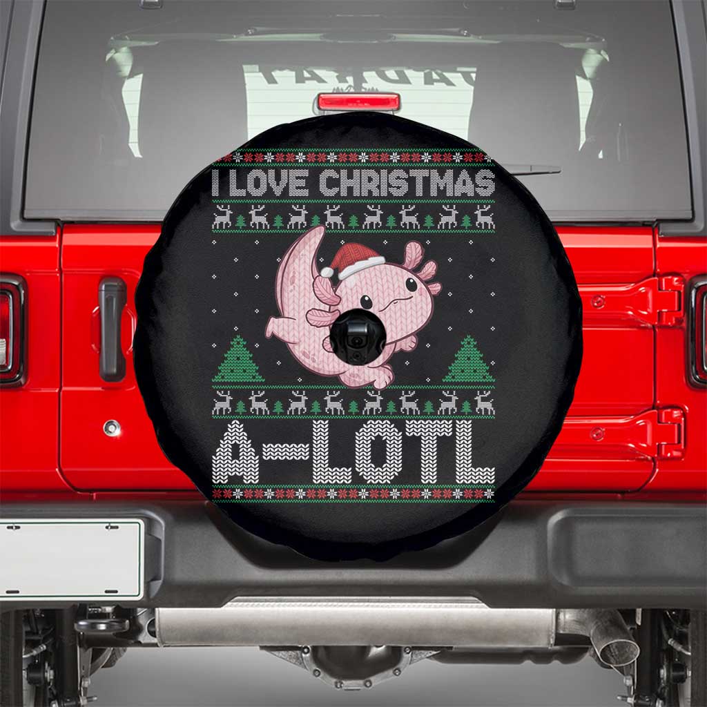 Funny Christmas Axolotl Spare Tire Cover I Love Christmas A Lotl Xmas Salamander TS11 Black Print Your Wear