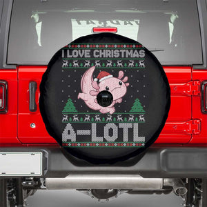 Funny Christmas Axolotl Spare Tire Cover I Love Christmas A Lotl Xmas Salamander TS11 Black Print Your Wear