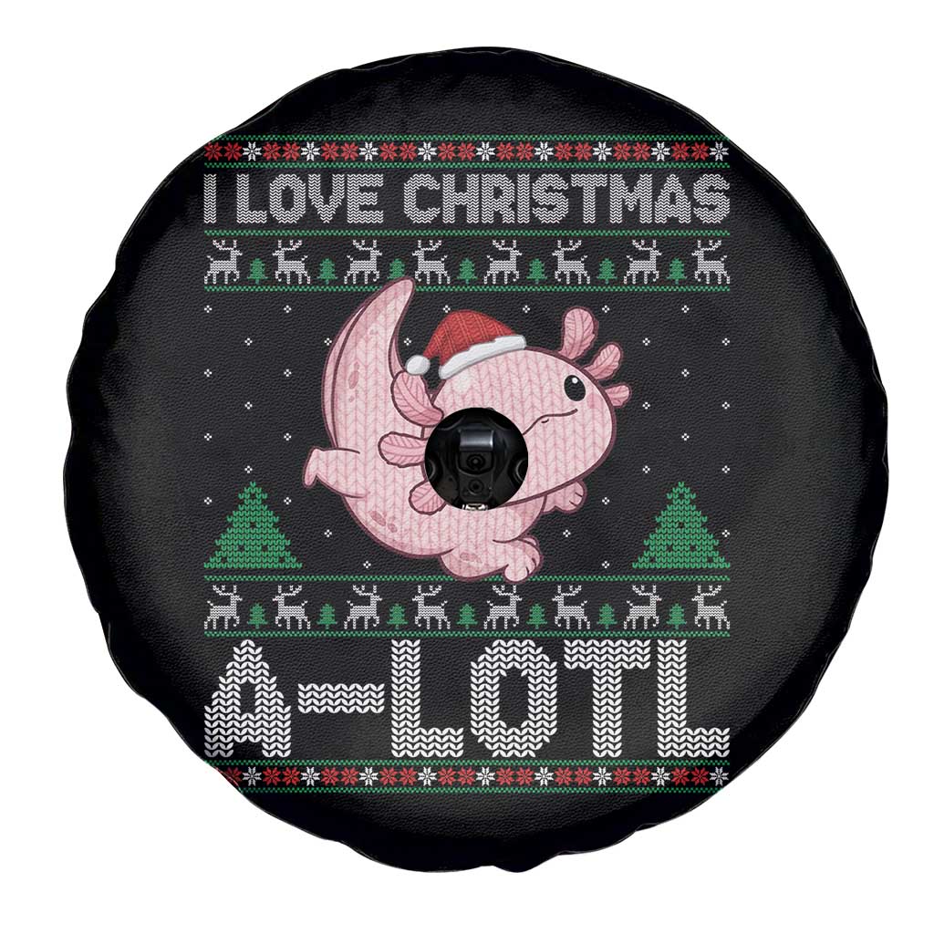 Funny Christmas Axolotl Spare Tire Cover I Love Christmas A Lotl Xmas Salamander TS11 Print Your Wear