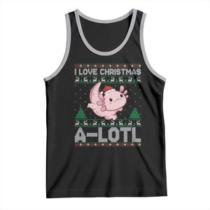 Funny Christmas Axolotl Tank Top I Love Christmas A Lotl Xmas Salamander TS11 Black Athletic Heather Print Your Wear