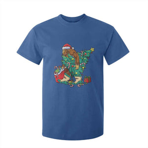 Funny Santa Bigfoot Christmas Tree T Shirt For Kid TS11 Royal Blue Print Your Wear