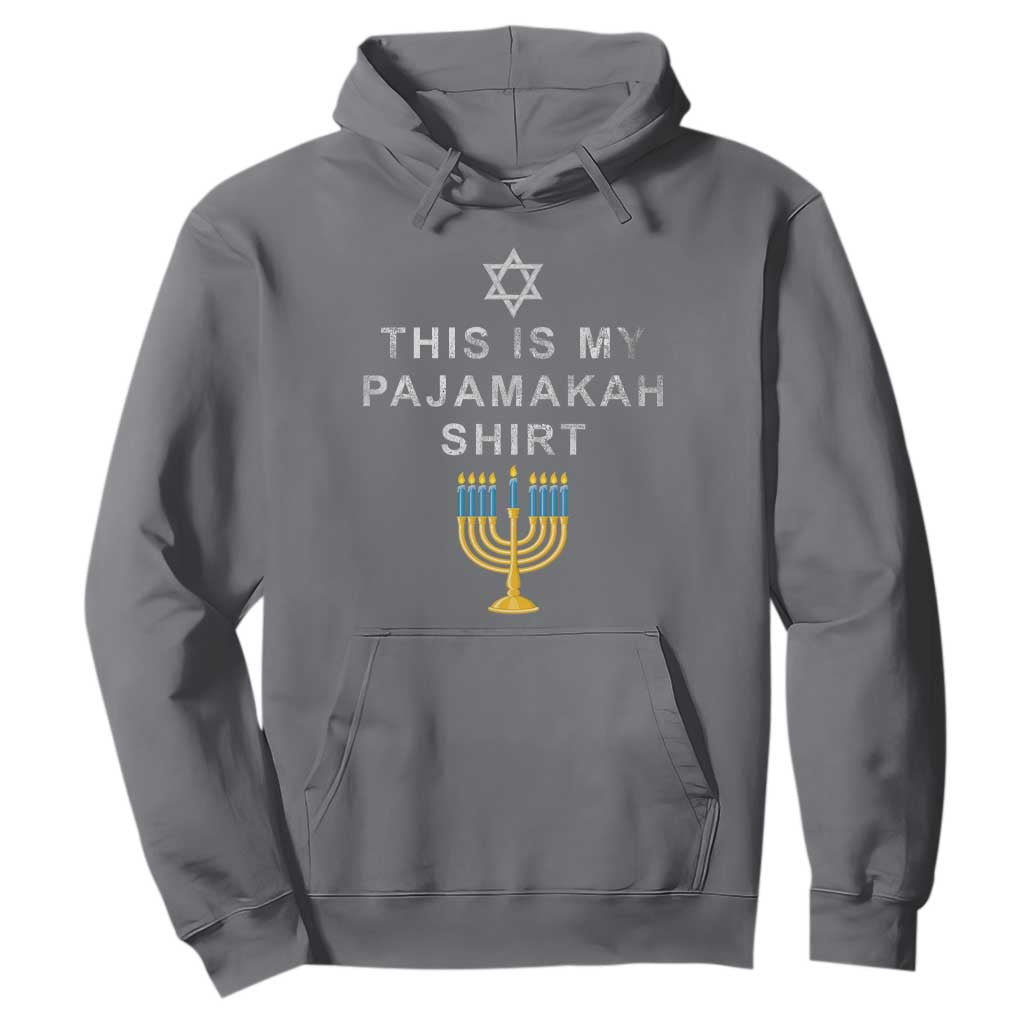 Hanukkah Hoodie This Is My Pajamakah Shirt Chanukah Jewish Menorah TS11 Charcoal Print Your Wear