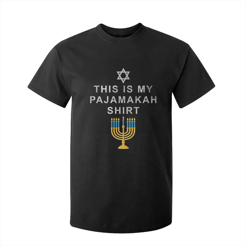Hanukkah T Shirt For Kid This Is My Pajamakah Shirt Chanukah Jewish Menorah TS11 Black Print Your Wear