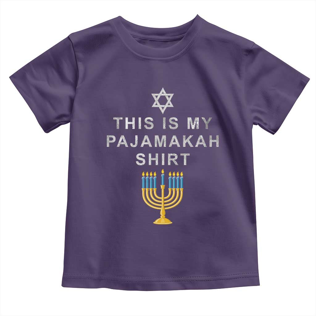 Hanukkah Toddler T Shirt This Is My Pajamakah Shirt Chanukah Jewish Menorah TS11 Purple Print Your Wear