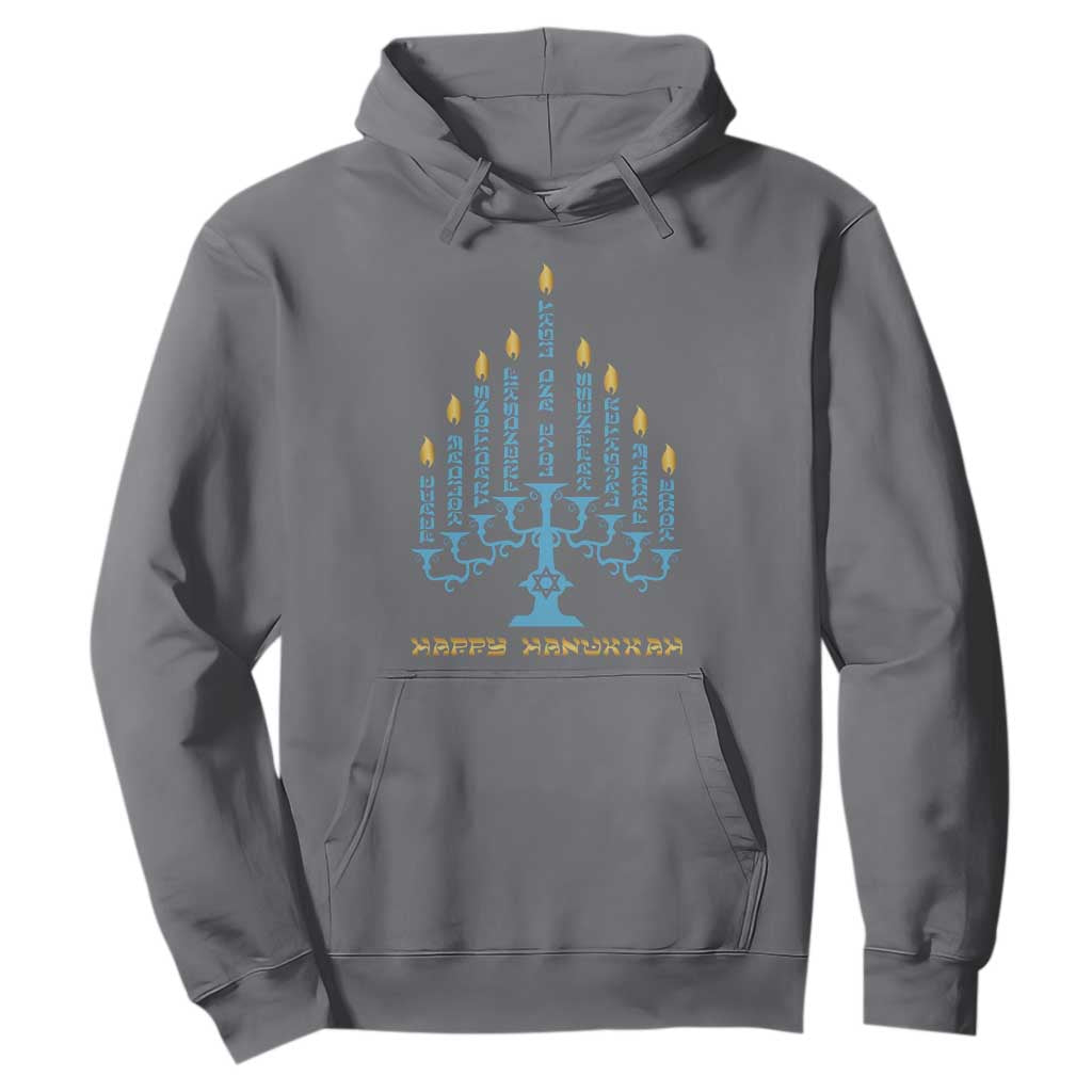 Happy Hanukkah Menorah Chanukah Jewish Holiday Hoodie TS11 Charcoal Print Your Wear